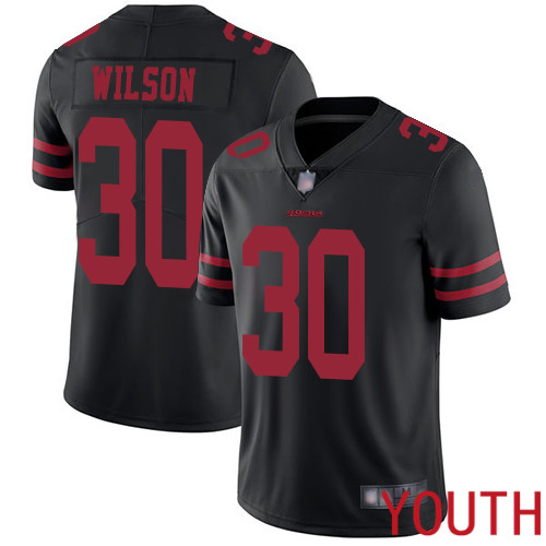 San Francisco 49ers Limited Black Youth Jeff Wilson Alternate NFL Jersey 30 Vapor Untouchable